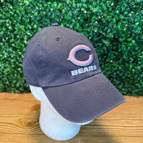 Women’s Distressed  Chicago Bears Baseball Hat Adjustable cap 47 Brand, Pink - Picture 1 of 8